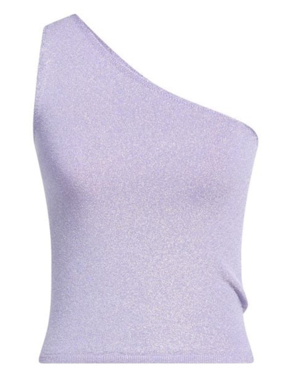 Maje Metallic Lilac One Shoulder Knit Top Size 2